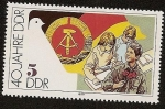 Stamps Germany -  40 años de la República Democrática DDR