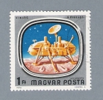 Stamps : Europe : Hungary :  Viaje a la luna