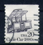 Stamps : Europe : United_States :  Cable car de 1880