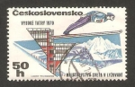 Stamps Czechoslovakia -  salto de esquí