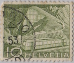 Stamps Switzerland -  Tecnicas y paisajes-Fonicular  Roches Nayes-