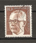 Stamps Germany -  Presidente G. Heinemann.(Berlin)