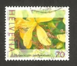 Stamps Switzerland -  planta medicinal, hypericum perforatum