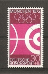 Stamps Germany -  Preludio de los Juegos Olimpicos de Munich.