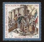 Stamps Germany -  Bicentenario Revolución Francesa - El asalto a la Bastilla