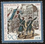 Stamps : Europe : Germany :  Bicentenario Revolución Francesa - Asalto a las Tullerias