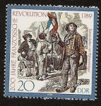 Sellos del Mundo : Europe : Germany : Bicentenario Revolución Francesa - Sans culottes con la bandera