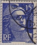 Stamps France -  Mariana (de Gandon)-1951