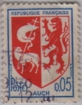 Stamps France -  escudos de ciudades-Auch-1962-1965