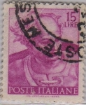 Stamps : Europe : Italy :  El profeta Joel (de Miguel Angel)-1961