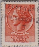 Stamps Italy -  Moneda de Siracusa-