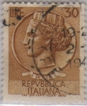 Stamps Italy -  Moneda de Siracusa-