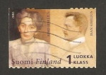Stamps Finland -  compositor jean sibelius y su esposa