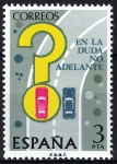 Stamps Spain -  2313 Seguridad vial. Adelantamiento en curva.