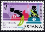Stamps : Europe : Spain :  2314 Seguridad vial. Cinturon de seguridad