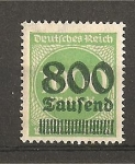 Stamps Germany -  Infalccion Alemana.