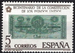 Stamps Spain -  2324 Bicentenario de la Independencia de los EEUU. Billete de 1 dólar.
