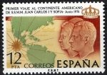 Stamps Spain -  2333 Primer viaje de SSMM los Reyes de España al continente Americano