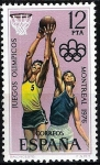 Stamps Spain -  2343 XXI JJOO en Montreal-76. Baloncesto.