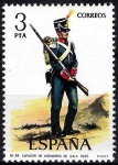 Stamps Spain -  2352 Uniformes. Zapador de Ingenieros de Gala.1825.