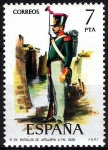 Stamps Spain -  2353 Uniformes. Batallón de Artillería de a pie. 1828.