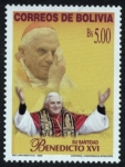 Stamps Bolivia -  Homenaje  a sus Santidades Juan Pablo II y Benedicto XVI