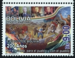 Stamps Bolivia -  Bicentenario del Glorioso Ejercito de Bolivia