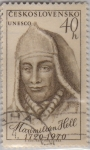 Stamps : Europe : Czechoslovakia :  Unesco-Maximilian Hell-(1720-1970)