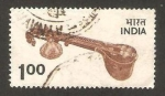 Sellos de Asia - India -  instrumento musical