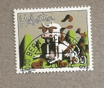 Stamps Europe - Switzerland -  Vaca sentada