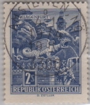 Stamps : Europe : Austria :  fuente del dragon en Klagenfurt