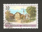 Stamps Liechtenstein -  vista de la villa de eschen