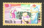 Stamps : Europe : Malta :  recogida de algodón