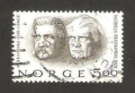 Stamps Norway -  branting y lange, premios nobel de la paz