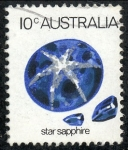Stamps Australia -  Minerales - Zafiro