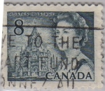 Stamps : America : Canada :  Isabel II-Biblioteca del Parlamento-