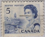 Stamps : America : Canada :  Isabel II-vistas