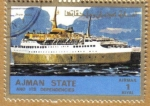 Stamps : Asia : United_Arab_Emirates :  AJMAN - Barco