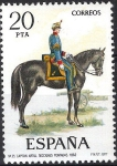 Stamps Spain -  2385 Uniformes. Capitán de Artillería,Secciones Montadas, 1862.