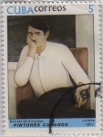 Stamps Cuba -  pintorees cubanos-retrato de Aristides