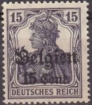 Stamps : Europe : Belgium :  Belgica 1916 Scott N16 Sello Nuevo Germania Basico con sobreimpresion Belgien 15 Cent. Alemania