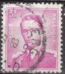 Stamps : Europe : Belgium :  BELGICA 1958 Scott 455 Sello Rey Balduino 3Fr usado