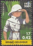 Stamps Belgium -  BELGICA 2001 Scott 1875 Sello Comics Tintin en Africa en la Jungla 17fr Usado