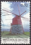 Stamps : Europe : Belgium :  BELGICA 2002 Scott 1926 Sello Molinos de Viento Ilha do Faial Azores Usado
