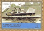 Stamps : Asia : United_Arab_Emirates :  AJMAN - Barco