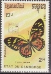 Sellos de Asia - Camboya -  CAMBOYA 1989 997 Sello Nuevo Mariposas Butterflies Brasiliana Papilio Zagreus Cambodia Cambodge