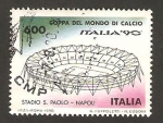 Sellos de Europa - Italia -  mundial de fútbol Italia 90, campo de san paolo de napoles