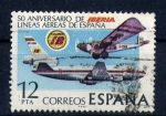 Stamps Spain -  50 aniversario de IBERIA