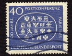 Stamps Germany -  100 año Postkonferenz Paris 1863