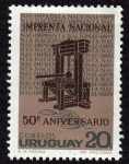 Stamps Uruguay -  50 anivers. Imprenta Nacional